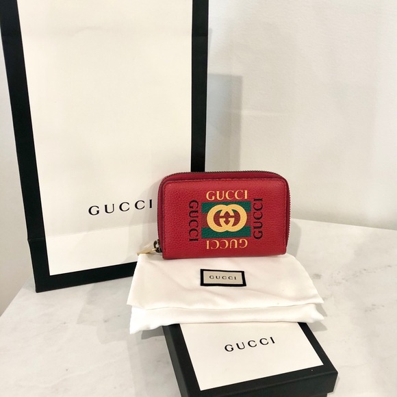 Gucci Other - Gucci Print leather card case